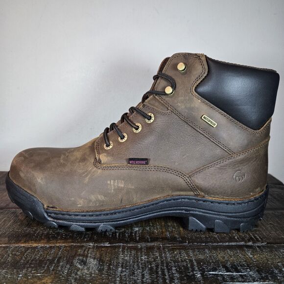 Wolverine Durbin 6" Mens 14 Work Boots Waterproof Steel Toe EH Rated Skid Proof - Picture 7 of 12